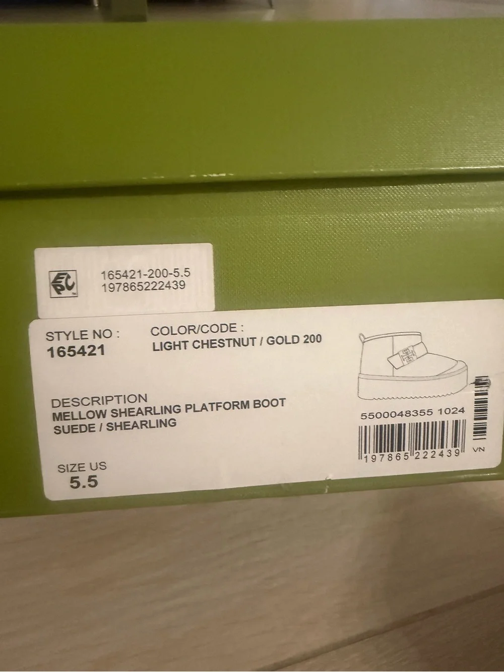 Tori Burch Mellow Shearling Platform ankle boots